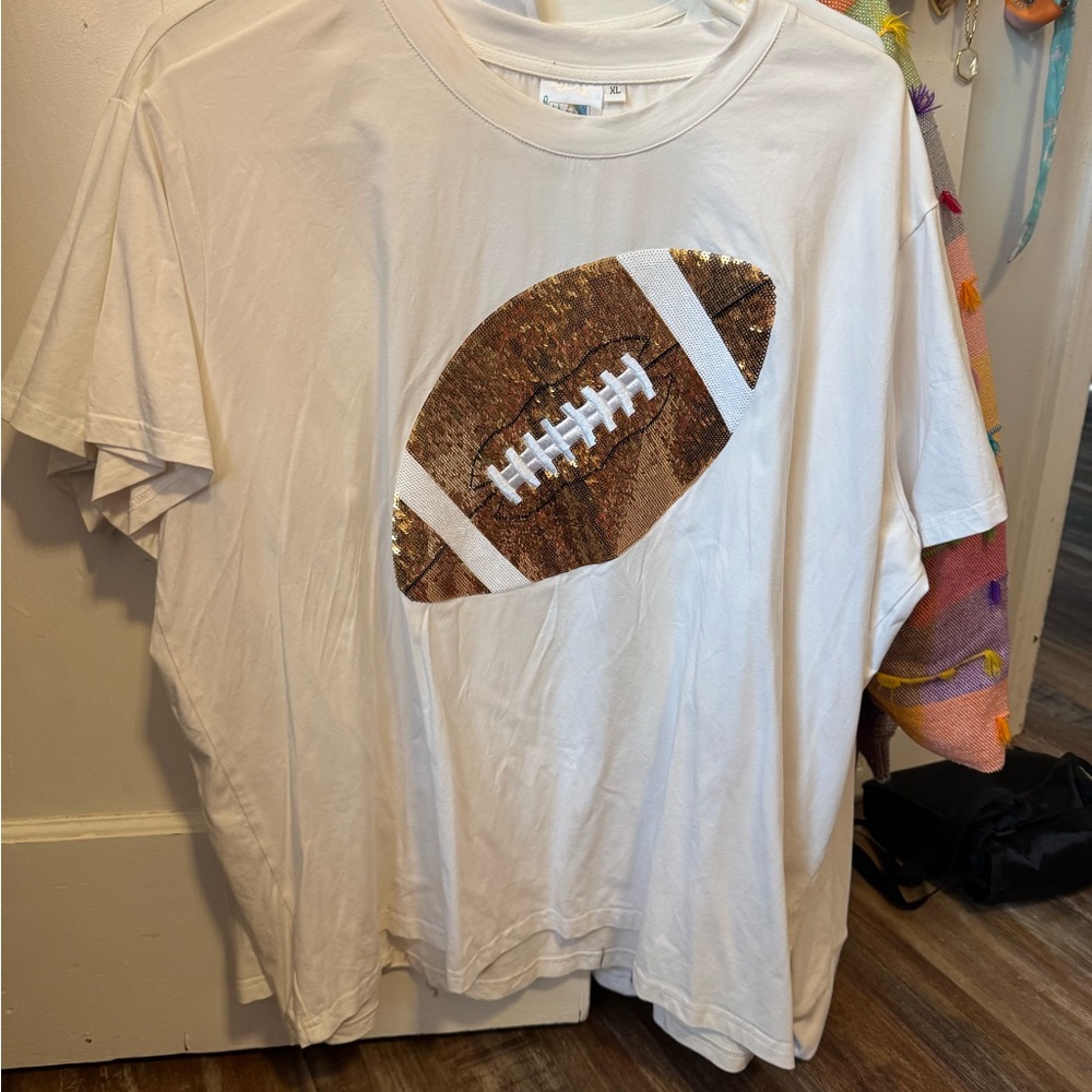 Queen of Sparkles - Gold sequin football